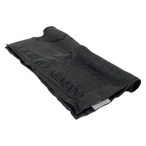 Auth GIORGIOARMANI - Gray Dark Gray Silk Scarf